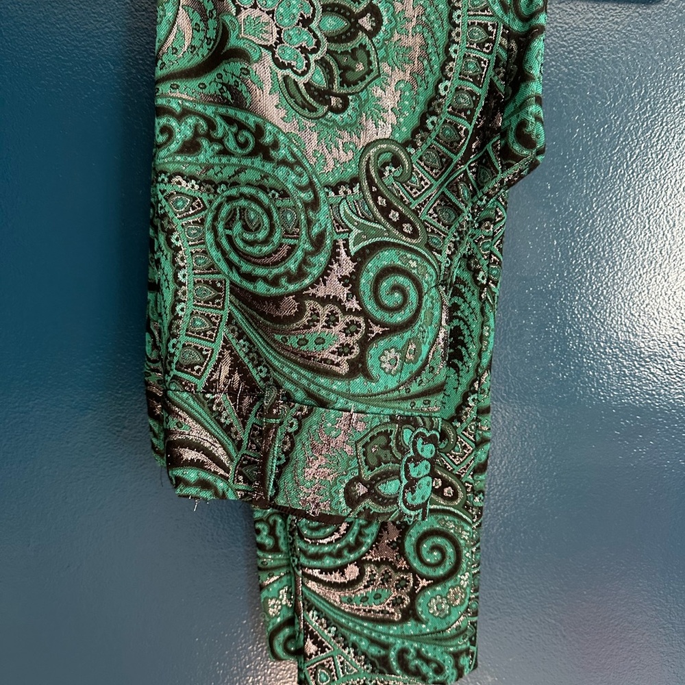 Alice + Olivia Black and Green Pants